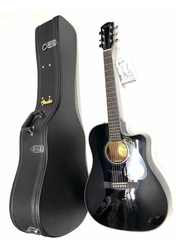 Violão Fender Dreadnought Cd-60 Cutaway Elétrico C/ Case