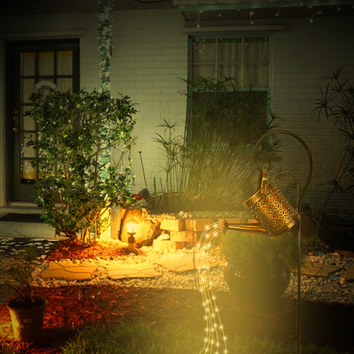 Lámpara De Jardín Con Luz Nocturna En Forma De S, Hervidor D