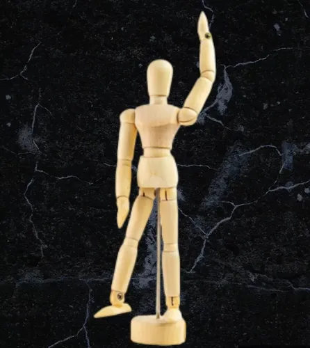 1 Maniquí Articulado De Madera Con Forma De Muñeca, Modelo D