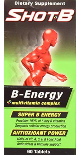 Shot B Energy Multivitamin Supplement, 60 Count