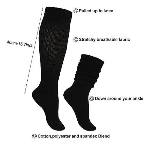 3 Pares De Calcetines Holgados, Calcetines Scrunch, Calcetin