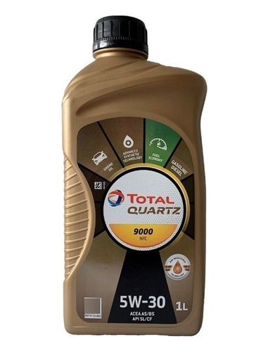 Aceite Total Quartz 9000 Nfc 5w30 Sintetico 1 Litro