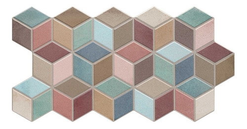 Porcelanato Piso Pared Rhombus Colour 26,5x51 Cm Mate