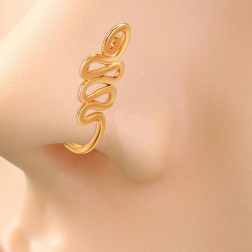 Sin Piercing Nariz Anillo En Forma De U Clip De Oreja De Oro