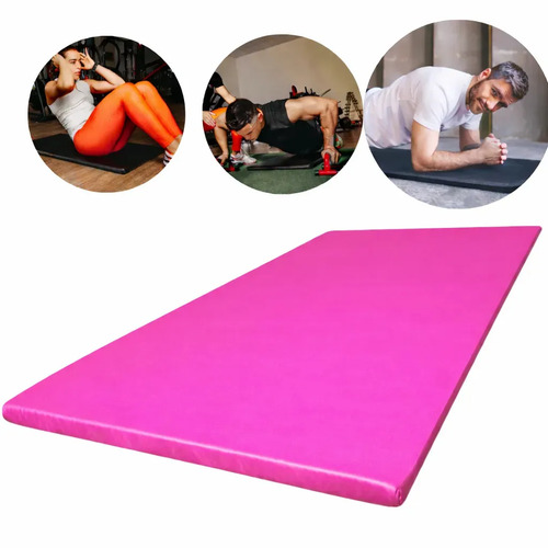 Colchonete Profissional Rosa Academia Exercicios tapete yoga funcional pilates treinar em casa da Bpf equipamentos e acessórios