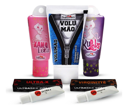 Kit Volumao Lubrificante Anestesico Xana Loka Excitante