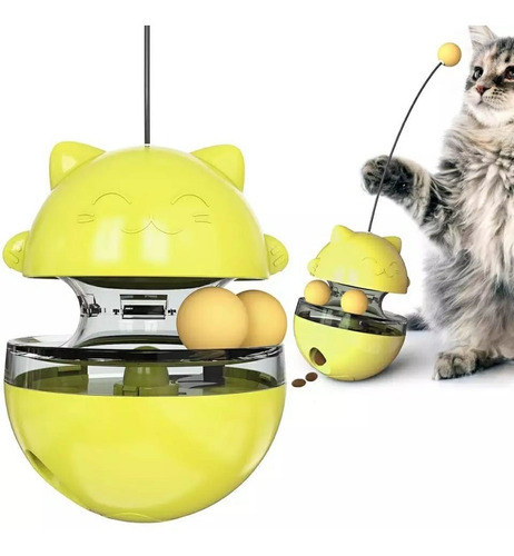 Juguete Para Gato Tentempie Dispensador De Alimento C/pelota