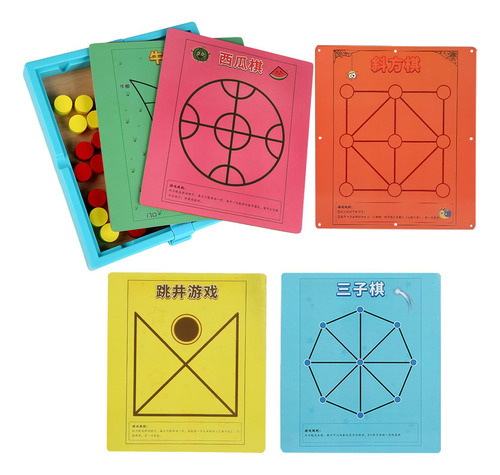 Juego De Mesa 5 En 1 Juego De Rompecabezas Tradicional Para