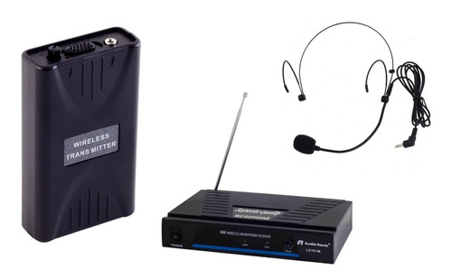 Microfono Inalambrico Vincha Audiosonic Vhf Lx101h C/ Fuente