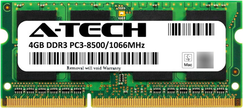 A-tech Para Apple 4gb Ddr3 1067mhz / 1066mhz Pc3-8500 Sodimm