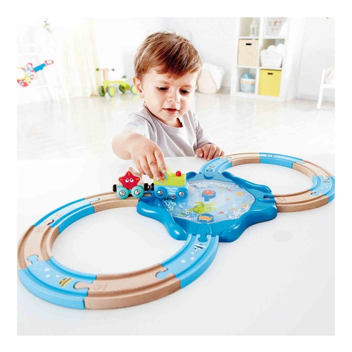 Imagen 1 de 5 de Circuito De Tren Figura Marina -kit Juguete Hape -