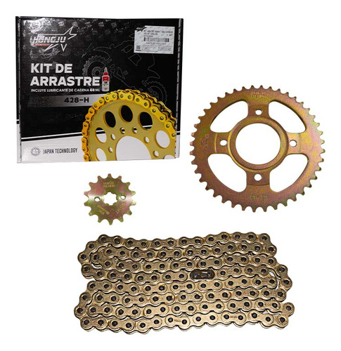 Kit Arrastre Hongju Dorada 42t-14t-420h-118l Hero Eco Deluxe