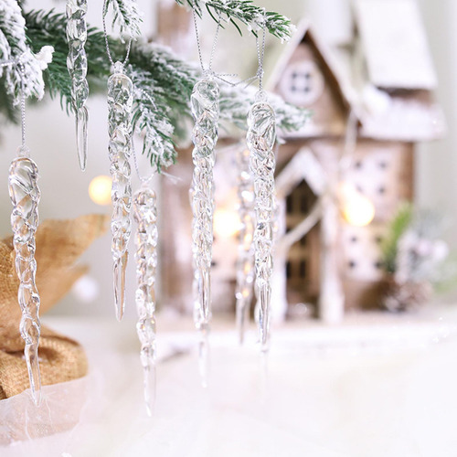 12 Uds. De Adornos De Carámbanos Navideños, Decoraciones