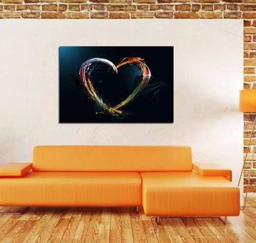 Cuadro 20x30cm Corazon Love Colores Decoracion Amor Heart