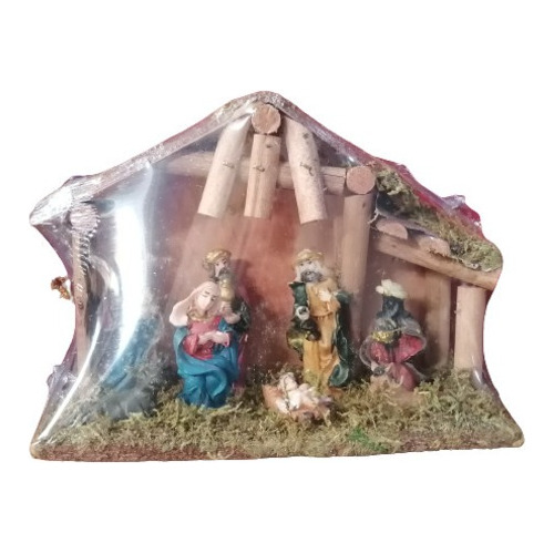 Pesebre Navideño Tipo Casa Alero 15cm De Alto