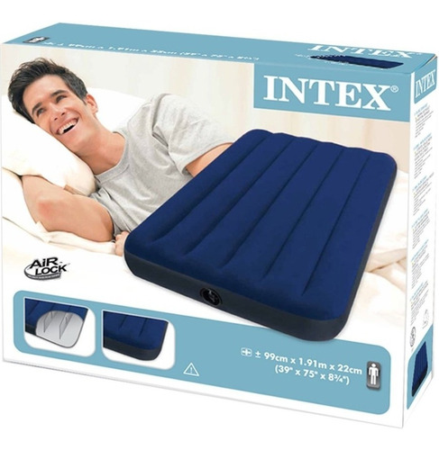 Colchón de aire 99x191x22 cama de aire-single cama de invitados colchón Intex 68757 