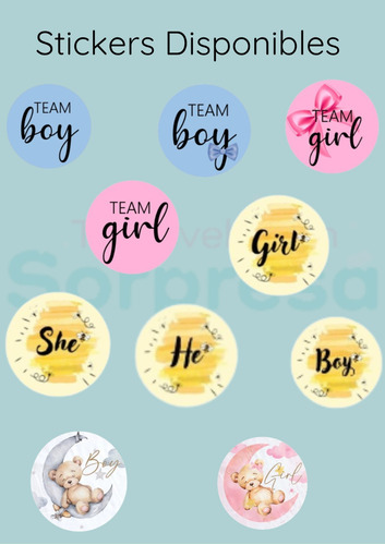 Stickers Para Revelaciones De Sexo