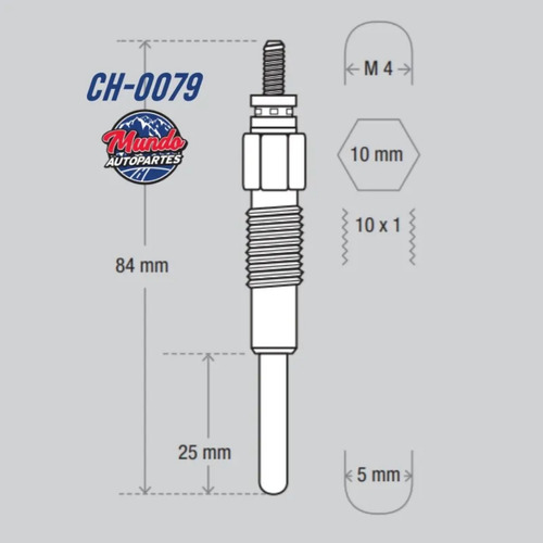 4 Bujias Precalentamiento Champion Ford Mondeo 1.8 Diesel