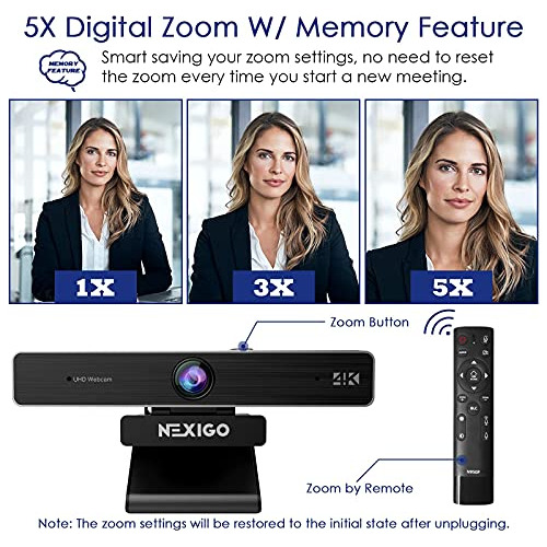 Webcam Certificada Zoom - N950p Webcam 4k Zoom, Sensor ...