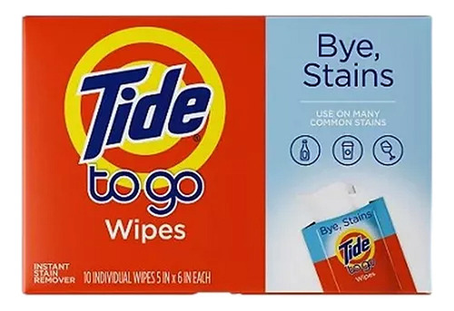 Lenços Removedores De Manchas Tide To Go 10und