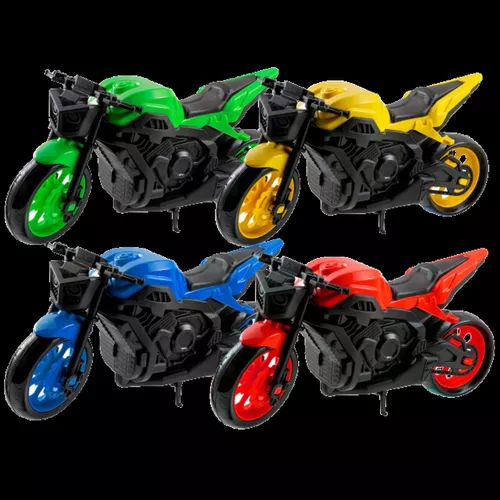 Kit 2 Motos Corrida Brinquedo 1600 Realista Presente Menino