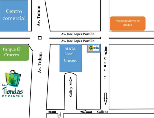 Local Comercial 355 M2 En Venta/renta, 2 Accesos, López Portillo, Crucero, Cancún