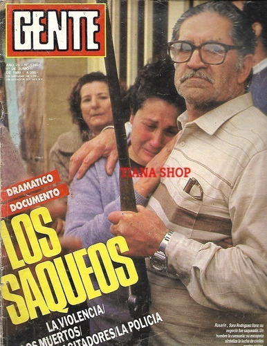 Gente N° 1245_1-6-1989_saqueos En Rosario_diego Maradona