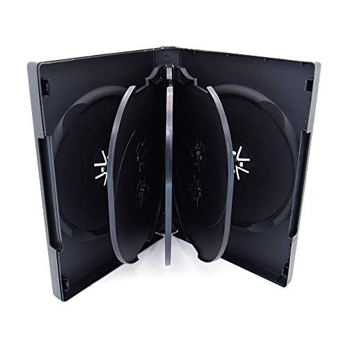 Black 8 Disc Dvd Cases With 3 Flip Trays And Outter Cle...