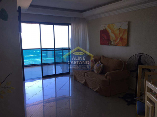 Imagem 14 de 30 de Cobertura Frente Mar, Mobiliada 4 Dorms,piscina Privativa!!!! - Vant5084
