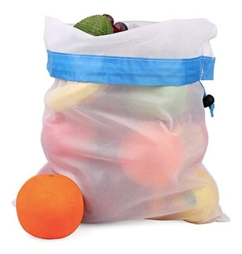 Bolsas De Malla Red Reutilizbles Ecológicas Para Fruta 10 Pz
