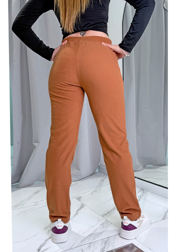Jogging Recto Mujer Tiro Alto Abrigado Darlon Soft