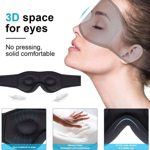 2 Gafas Para Dormir 3d, Transpirables Y Ajustables