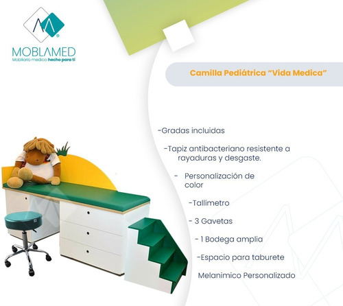 Imagen 1 de 1 de Camilla Pediátrica Vida Medica