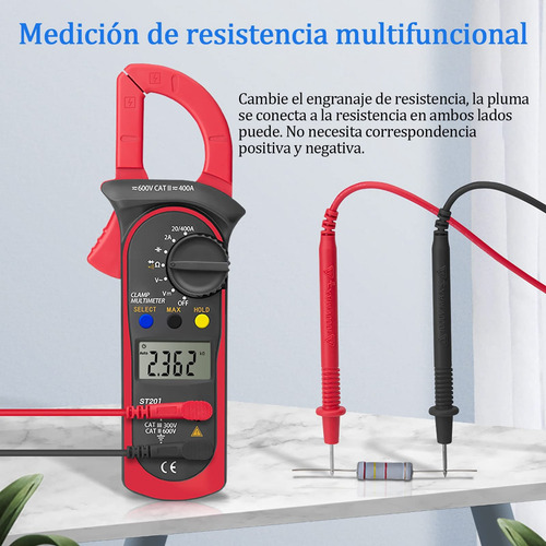 Multimetro Lcd Digital De Pinza Portátil Ac/dc,200v,600a