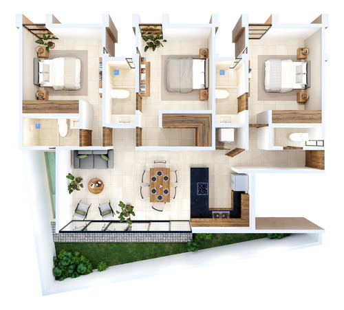 Departamentos(b) En Venta En Baura En Santa Gertrudis Copó