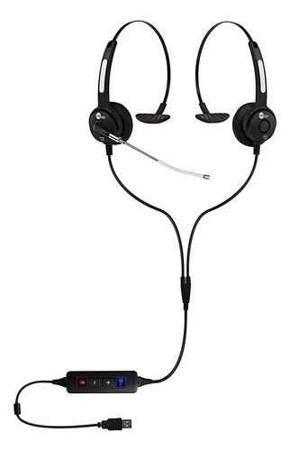 comprar Kit Monitoramento Call Center Headset Usb Voip Htu-310 Cor Preto