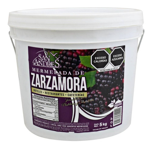 Mermelada San Andres Sabor Zarzamora De 5 Kilos