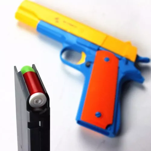  80 balas de pistola de juguete, balas de goma de colores  mixtos, balas de goma que brillan en la oscuridad, compatibles con pistola  de juguete M1911, pistola de juguete C96 y