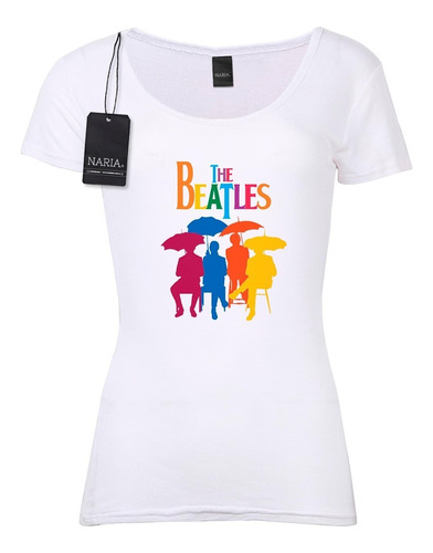 Remera Dama The Beatles Dibujo Art Logo - Mutb2