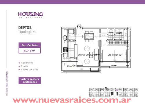 Housing De Boulevard Departamentos De 1 - 2 Y 3 Dormitorios Con Cochera Incluida!!