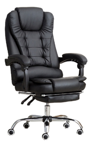 Silla Sillon Oficina Ejecutivo Escritorio Gerencial Pc Cuota Color Negro Material del tapizado Cuero sintético