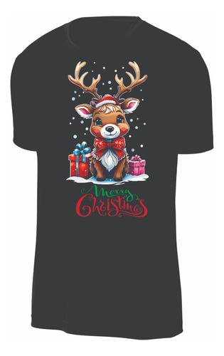 Camisetas Navidad Reno Venado Merry Christmas Hms 