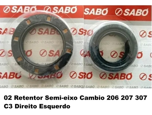 Par De Retentor Semi Eixo Peugeot 206 207 208 306 307 C3 C4