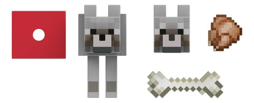 Minecraft Diamond Figura De Acción Lobo Coleccionable 5.5