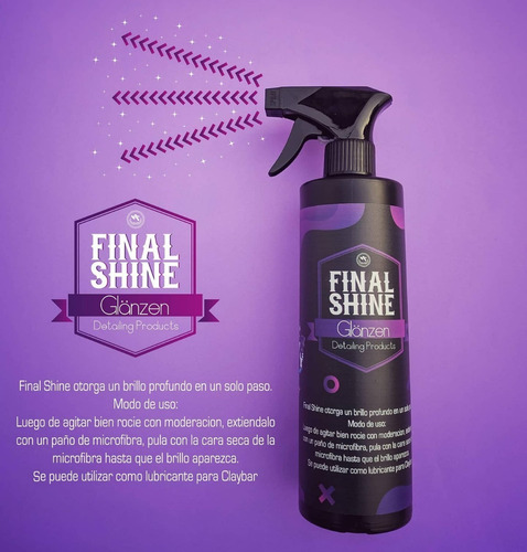 Imagen 2 de 10 de Glänzen Detailing | Final Shine | Cera Rápida | 2 Litros