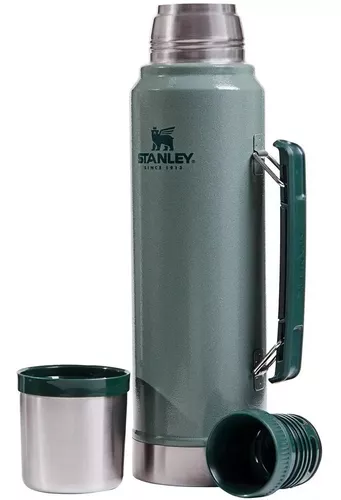 Stanley Classic Legendary Bottle 1L Hammertone Green - Botella Termica 1  Litro de Acero Inoxidable - Se Mantiene