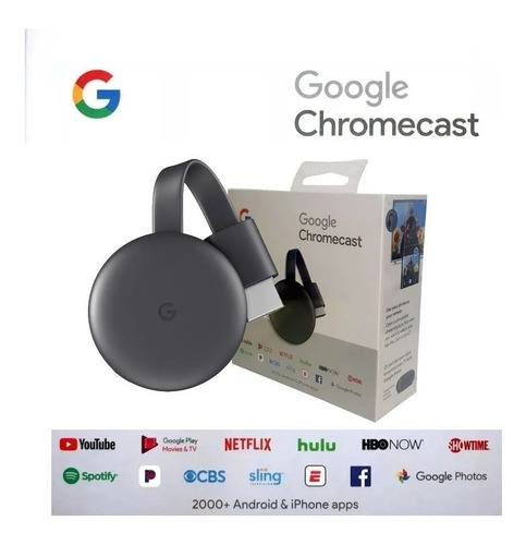 Google Chromecast GA00439 3ª geração Full HD carvão