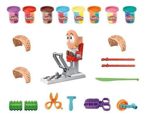Juguete Para Masa Y Plastilina Hasbro F1260 De Peluquería Color Multicolor