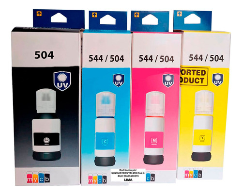 Kit De Tinta Compatible 504 Los 4 Colores Para Epson L4260