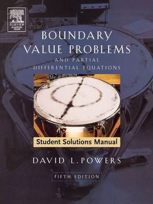 Libro Student Solutions Manual To Boundary Value Problems...